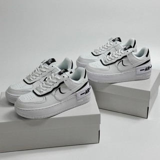 THỎSTORE_Giày Sneaker Af1 Shadow White Black Viền Đen