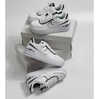 THỎSTORE_Giày Sneaker Af1 Shadow White Black Viền Đen