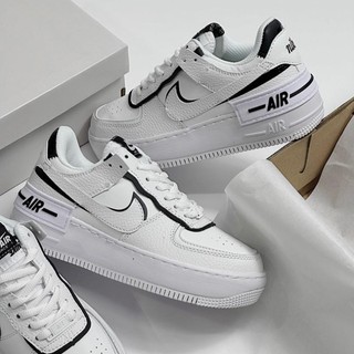 THỎSTORE_Giày Sneaker Af1 Shadow White Black Viền Đen