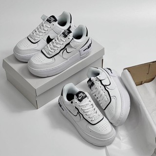 THỎSTORE_Giày Sneaker Af1 Shadow White Black Viền Đen