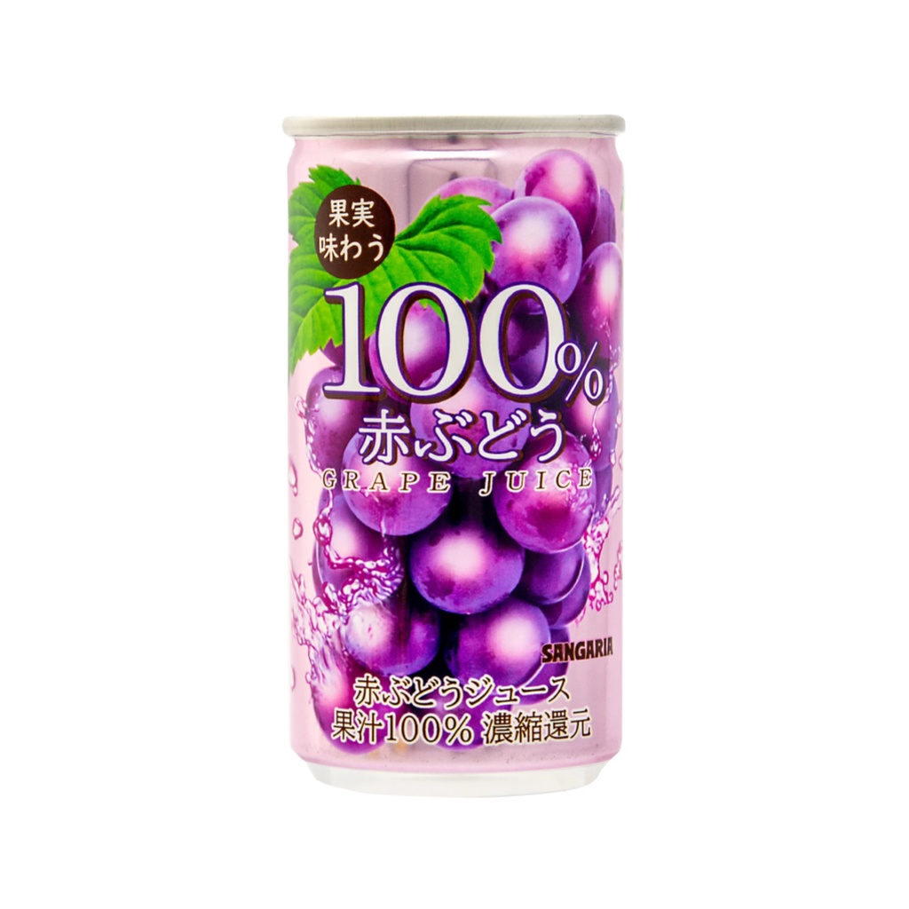 (Ship2h) Nước Ép Nho, 100% Grape Juice (190g) - SANGARIA