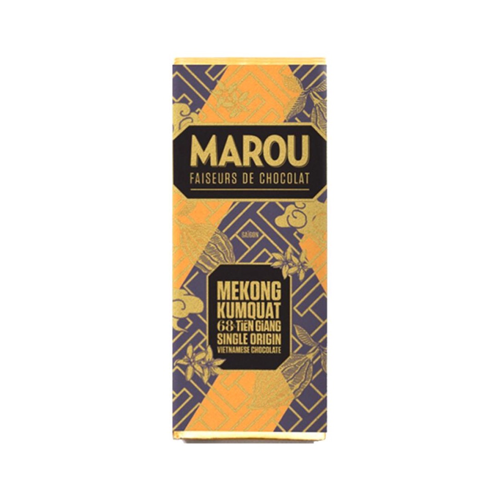 Socola Vị Quất, Tien Giang 68% Single Origin Vietnamese Chocolate, Mekong Kumquat  - MAROU