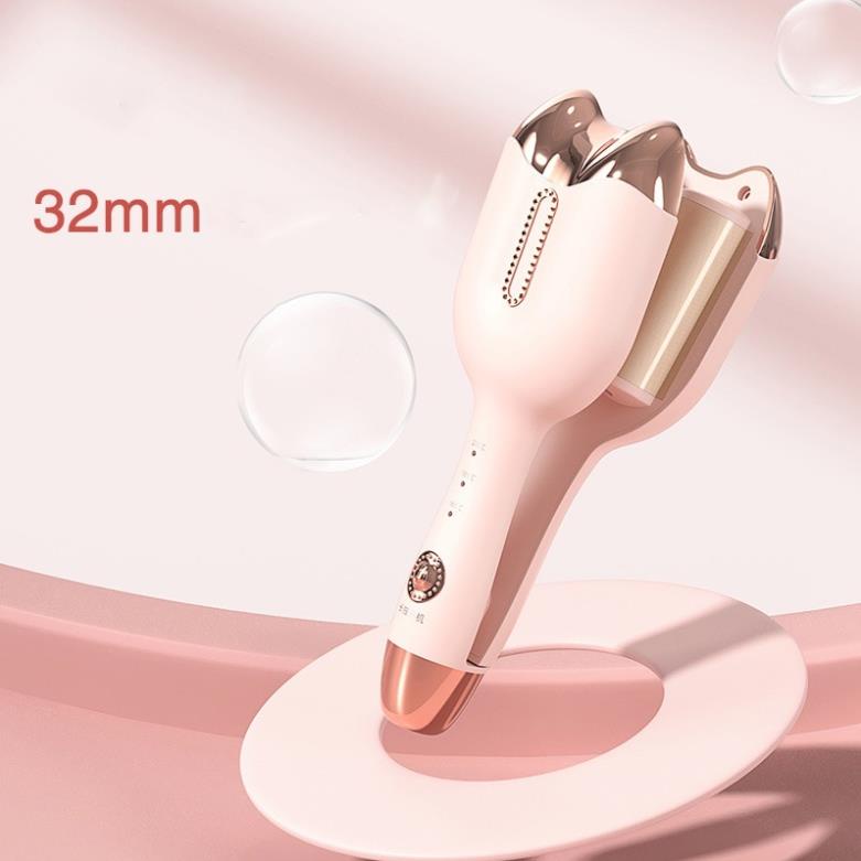 Máy uốn dập xoăn tạo kiểu tóc sóng nước Hippie 32mm chỉnh mức nhiệt độ thông minh nóng nhanh