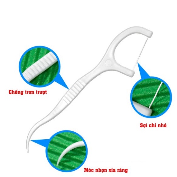 50 Chiếc Tăm Chỉ Nha Khoa Sợi Chỉ Mảnh .ĐTLV