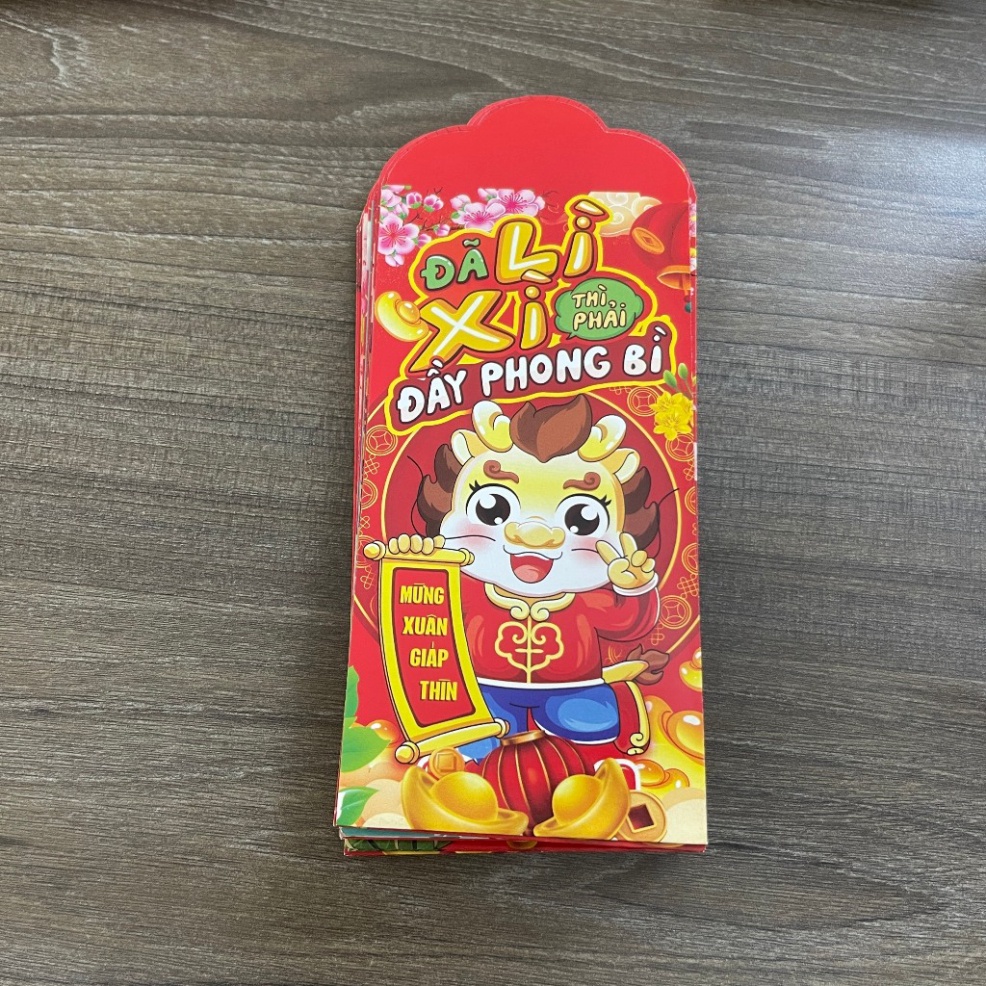 COMBO 10 bao lì xì 💜NGẪU NHIÊN💜 Bao mở hàng năm 2024 in ấn hình con rồng