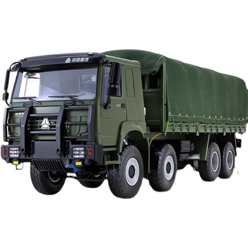 Mô hình xe tải HoWo quân sự 8x8 hợp kim 1:24