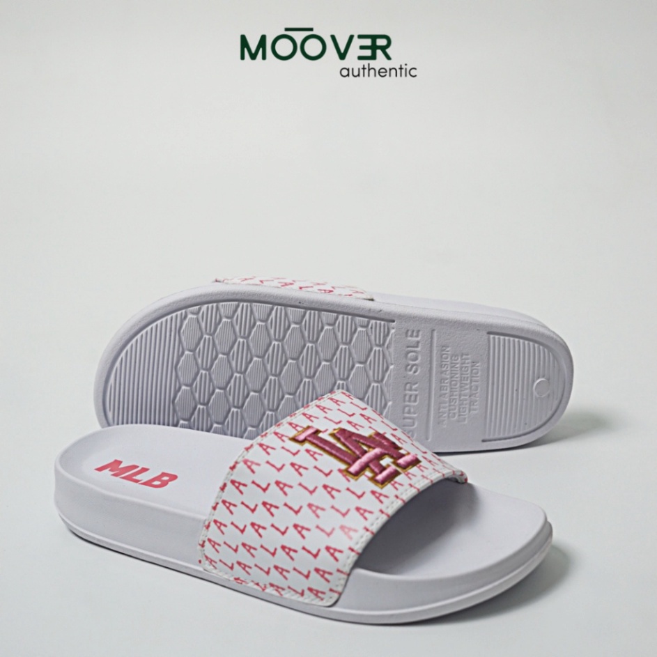 Dép quai ngang unisex logo LA, đế dép cao su Eva chống thấm nước chống trơn trượt