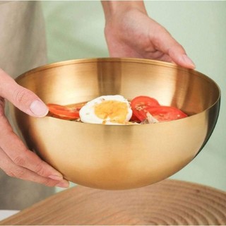 Bát trộn 3 món inox vàng
