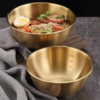 Bát trộn 3 món inox vàng