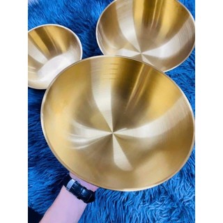 Bát trộn 3 món inox vàng