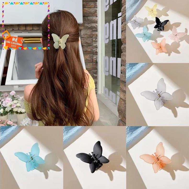 Kẹp tóc Hàn Quốc hình con bướm NHỰA NHÁM cao cấp cặp tóc