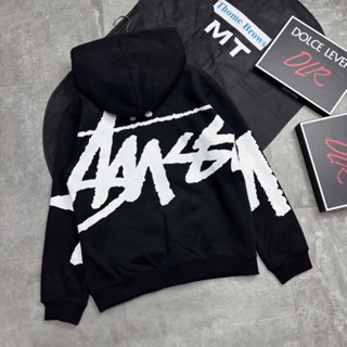 Áo Hoodie Nam Nữ Stussy Nỉ Bông In Hoạ Tiết Chữ Kí Trắng Hai Mặt Mũ 2 Lớp Bo Ống Dày Dặn Cho Các Boy Phố Đi Học