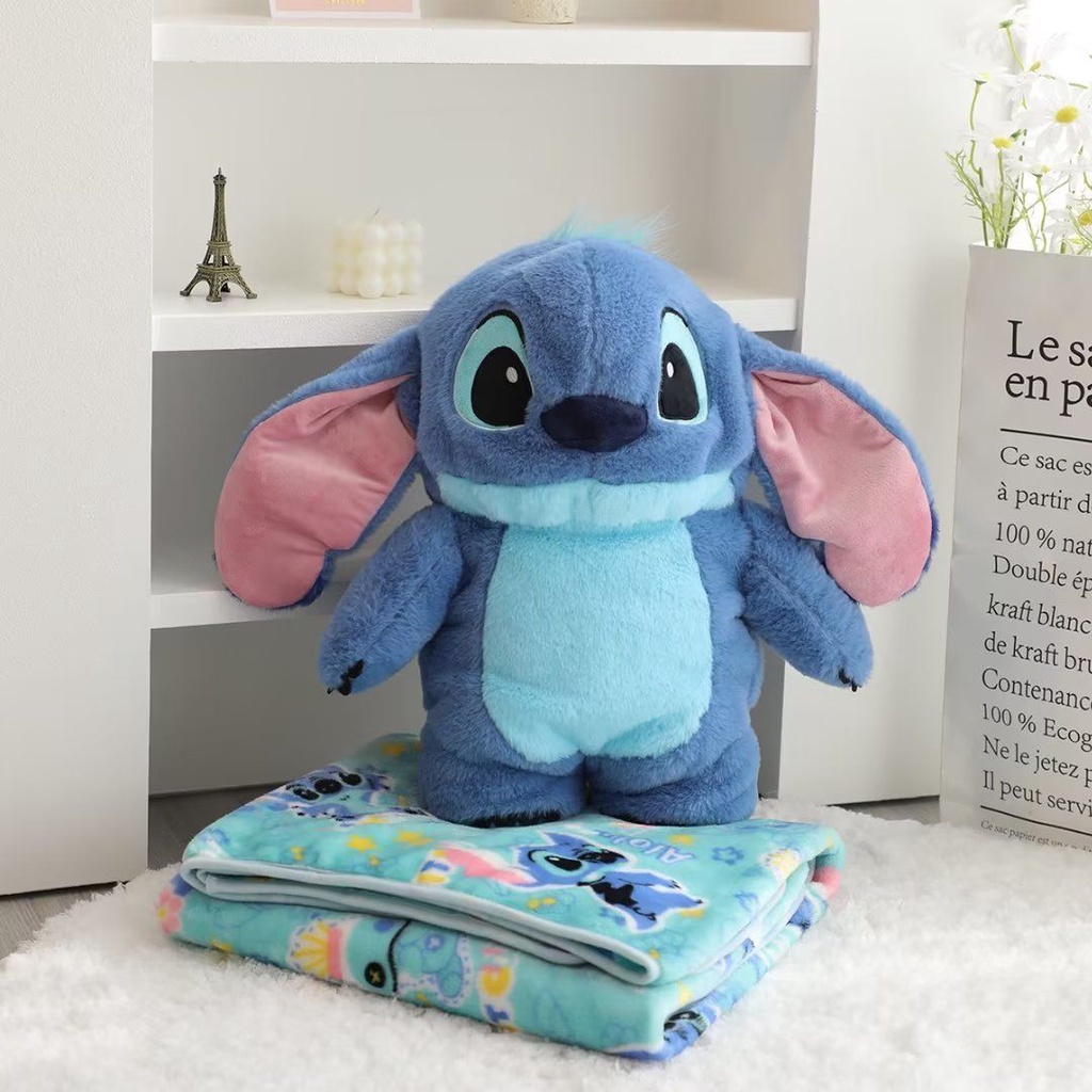 Hoạt Hình Bộ Chăn Gối Văn Phòng Đa Năng Hình stitch Dễ Thương Xinh Xắn