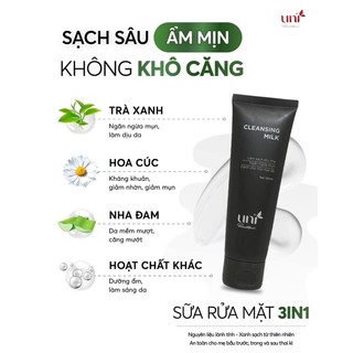 [Tặng toner nhỏ] Sữa rửa mặt size lớn Uni Beautiful