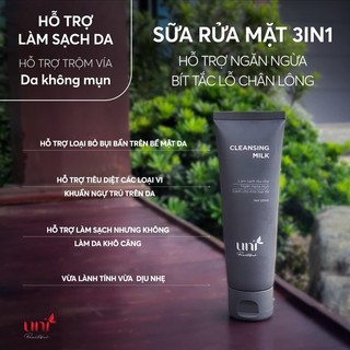 [Tặng toner nhỏ] Sữa rửa mặt size lớn Uni Beautiful