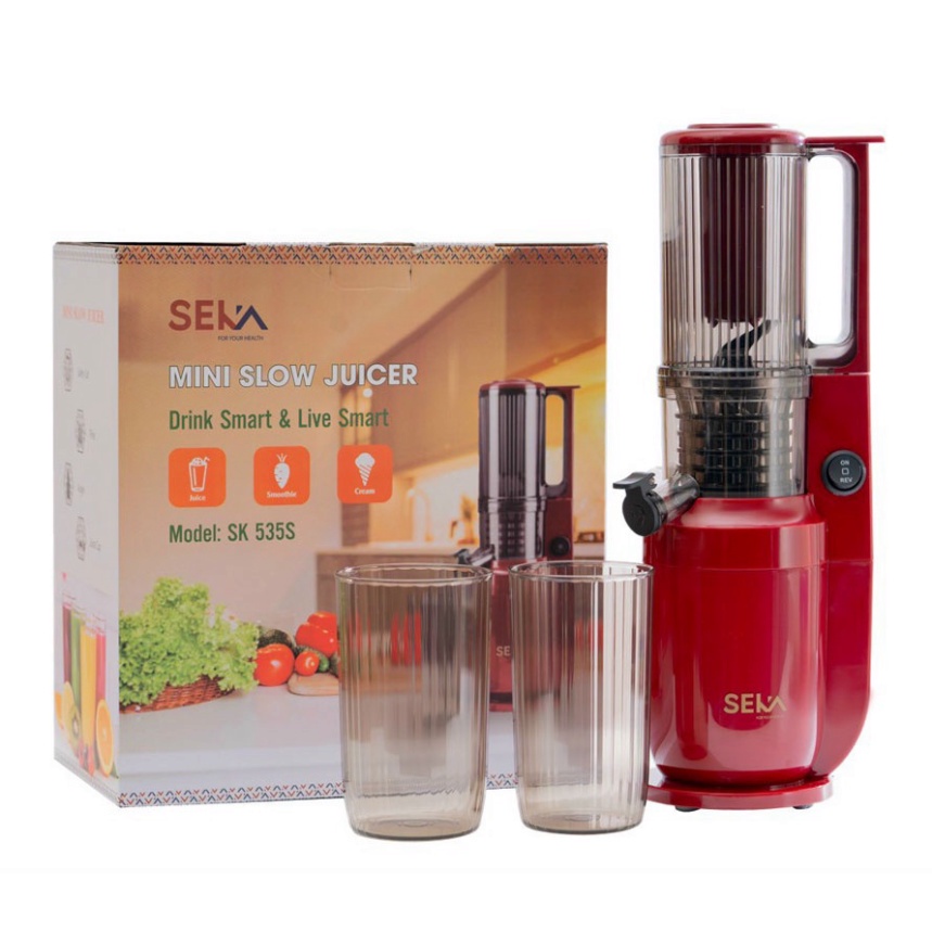 Máy ép chậm Seka SK 535S, máy ép rau củ công nghệ Đức, ép chậm trái cây hoa quả công suất 250W