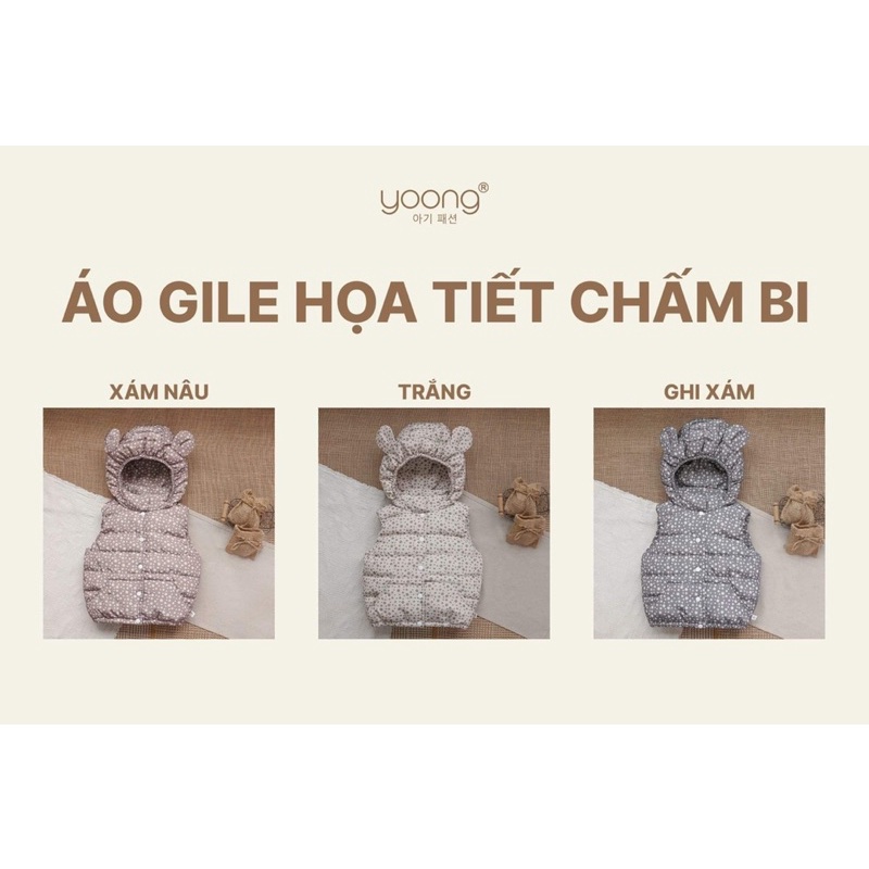 Áo phao gile xuất khẩu cho bé