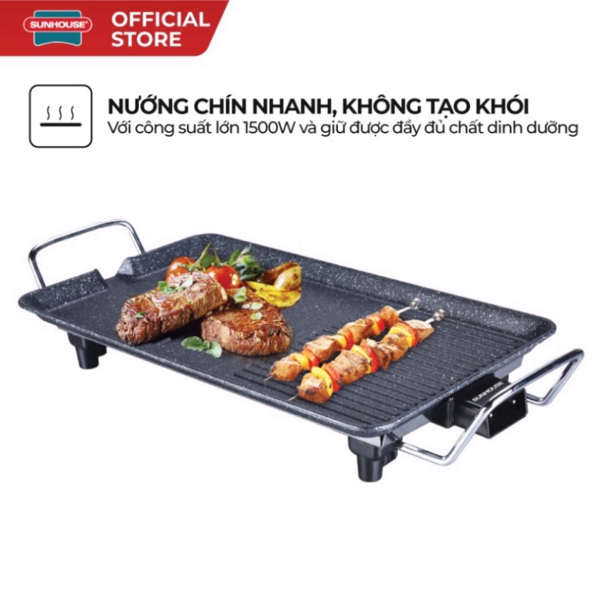 [Chính hãng] Bếp nướng điện không khói Sunhouse shd4607 công suất 1500w Hàng chính hãng( bao lỗi đổi)