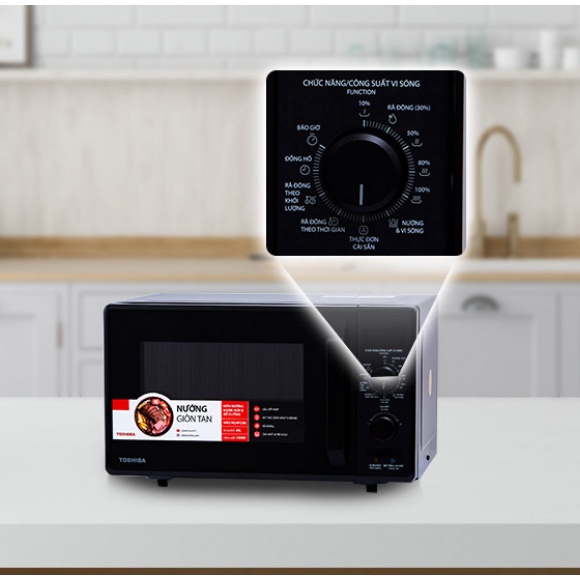Lò vi sóng có nướng Toshiba MW2-AG24PC - Dung tích 24L - Hàng chính hãng - Bảo hành 12 tháng