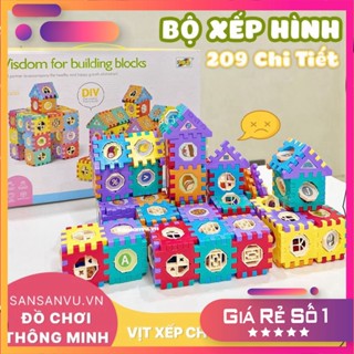 Đồ chơi xếp hình 209 chi tiết cỡ lớn, lắp ráp lego, khối xây dựng 3D thông minh cho bé MICKEYSHOP