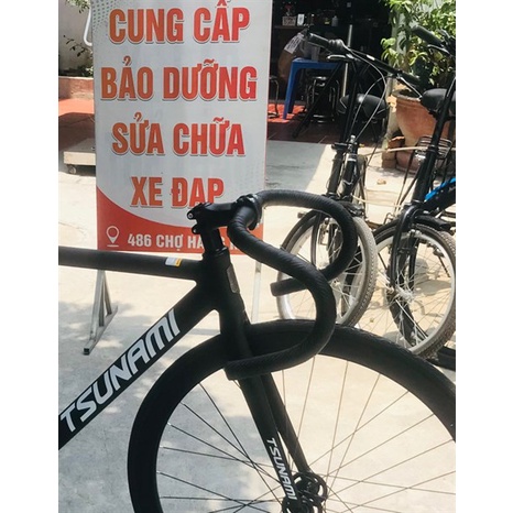Ghi đông Đua 31.8mm đen không chữ BJ Lòng chảo new 95%- Fixed Gear