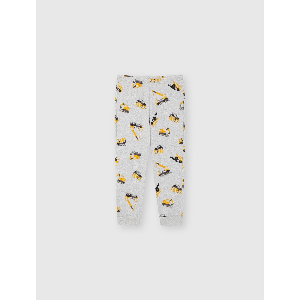 Bộ quần áo bé trai CANIFA áo dài tay in hình quần dài cạp chun 2LS23W006