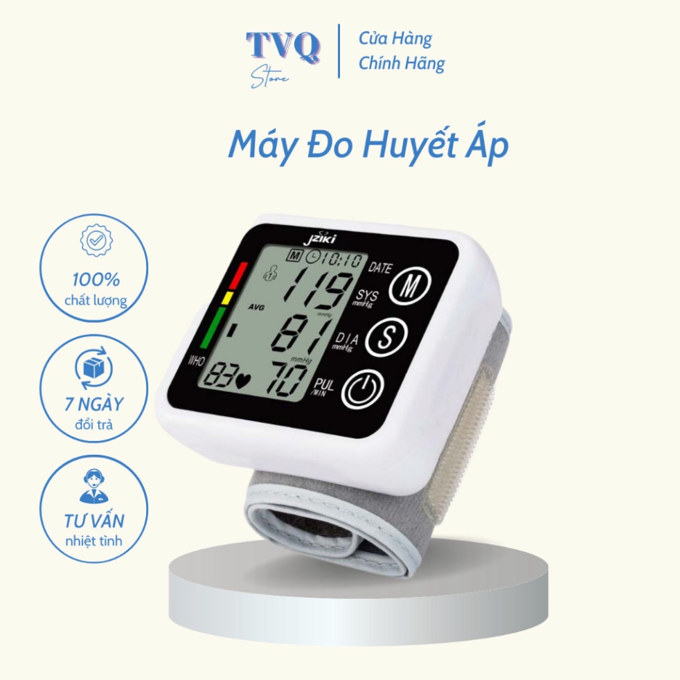 Máy Đo Huyết Áp Điện Tử Thông Minh Độ Chính Xác Cao Theo Dõi Sức Khoẻ (TVQ Store)