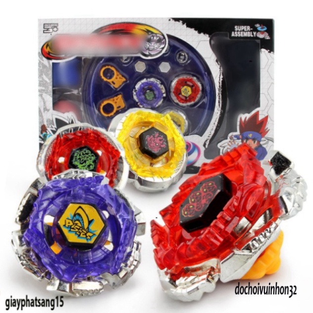Bộ máy móc thư giãn xoay hồi chuyển Beyblade Burst GT B-150 Union Achilles CN XT có dây phóng/thước