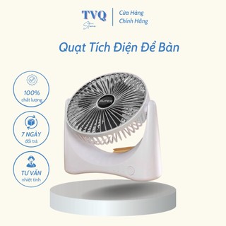 Quạt Tích Điện Nhỏ Gọn Để Bàn 3 Chế Độ Gió Chân Sạc USB Tiện Lợi Sử Dụng (TVQ Store)