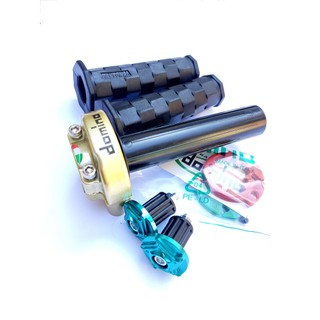 Combo cùm tăng tốc domino 2 dây ga, 2 bao tay xe máy daytona, 2 gù cnc gắn xe máy, xe điện