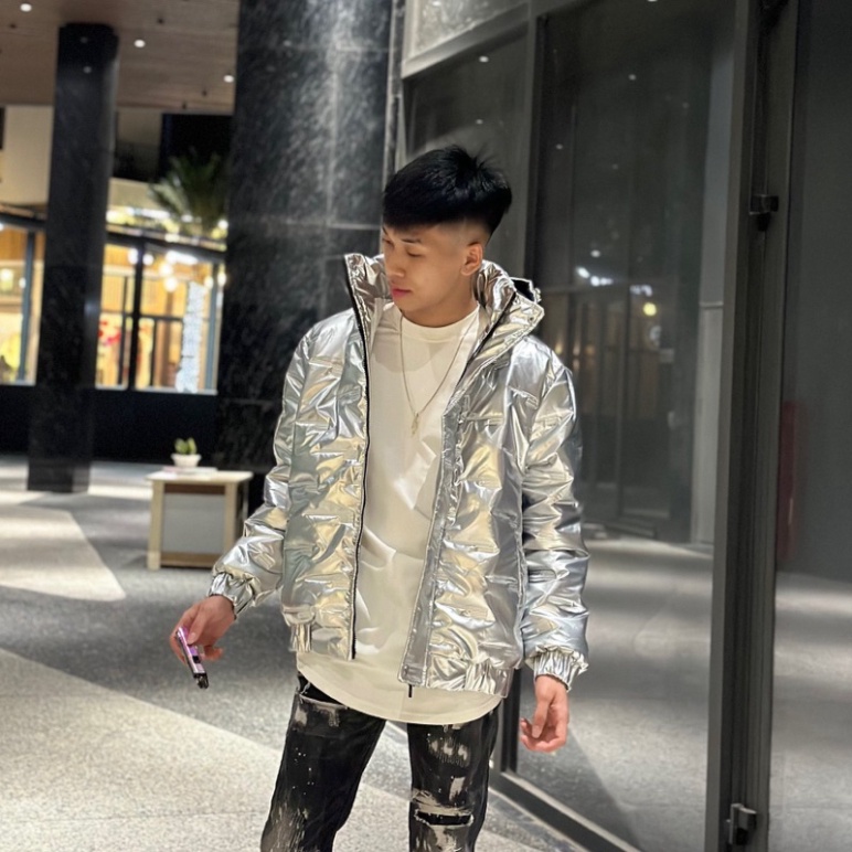 Áo Phao Bạc Nam 269 Thời Trang Nam Cao Cấp Chất Liệu Lông Vũ Họa Tiết Dập Vân Ngang Phù Hợp Cho Mùa Đông Có F