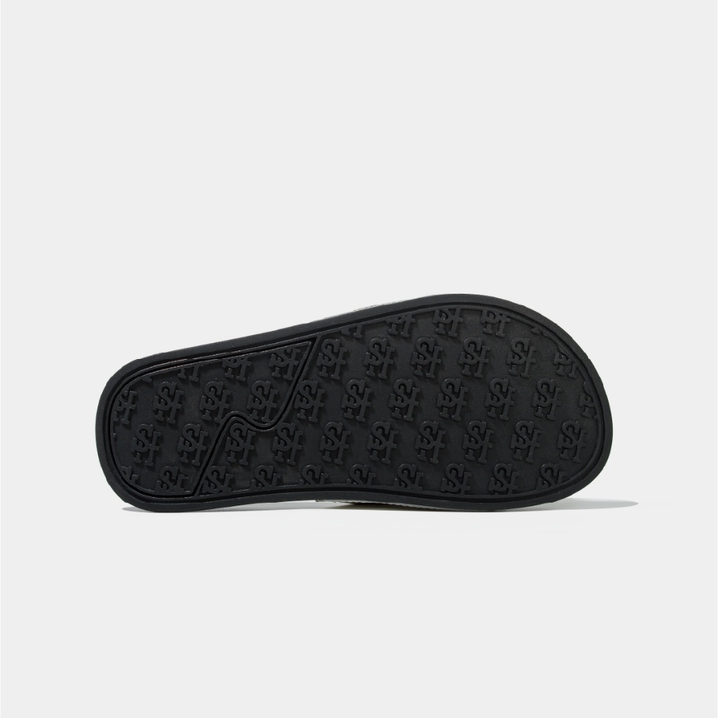 Dép SHONDO Trendy 3 Stamp Đế Đen Quai Trắng TRE1100