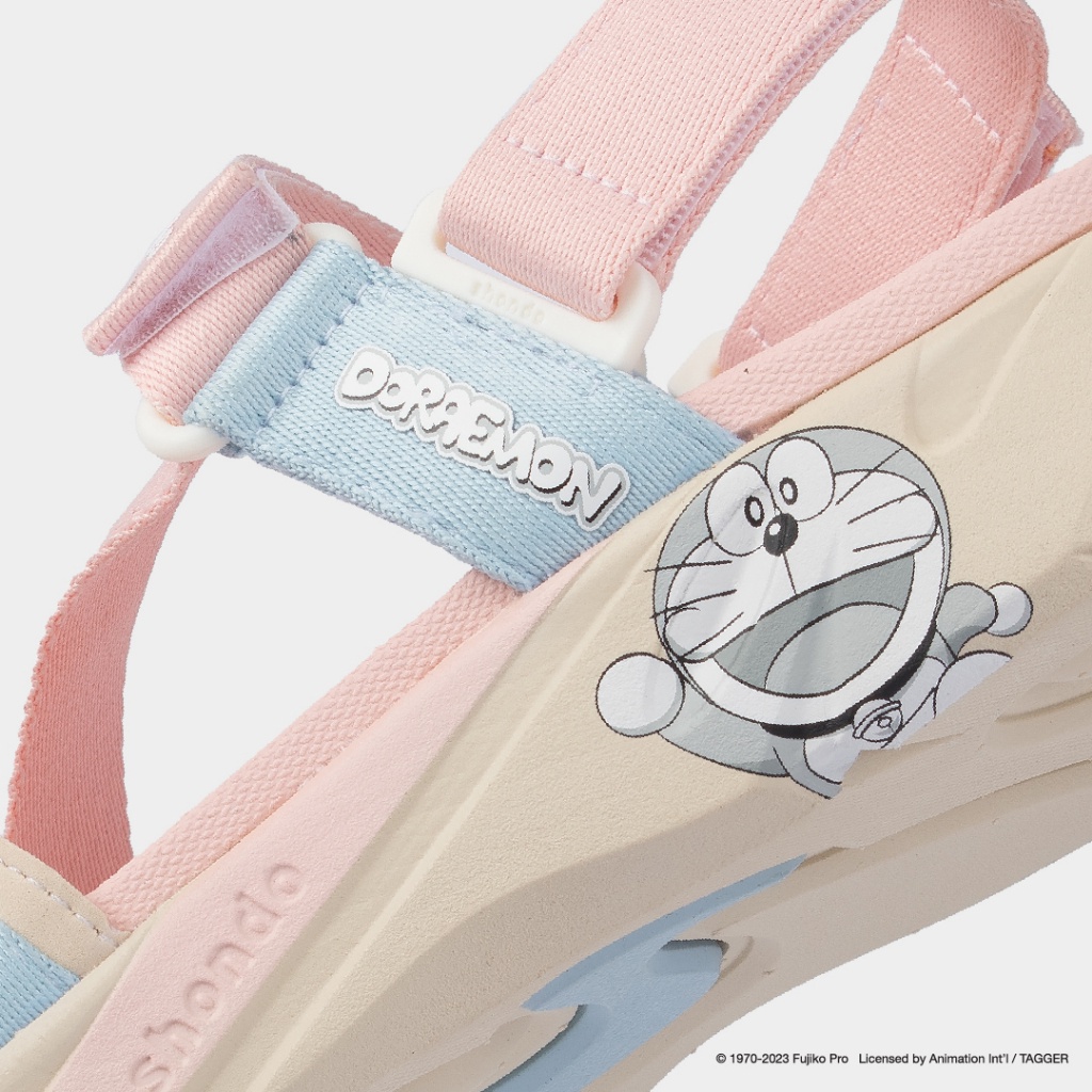 Giày Sandal Nữ Shondo Êm Chân, Bền F8 Doraemon Be Hồng F8M2575