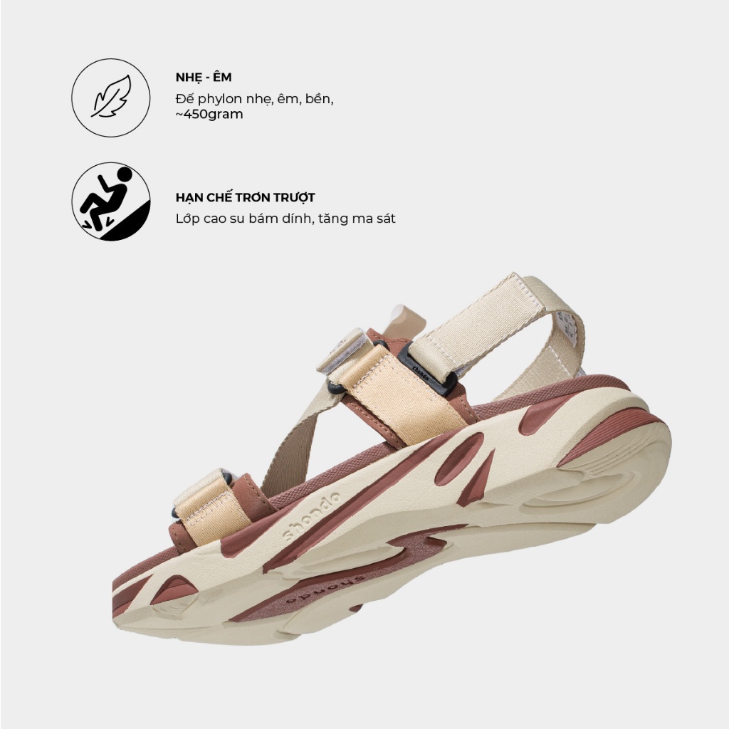 Giày Sandals F8 Shondo Be Nâu F8M2925