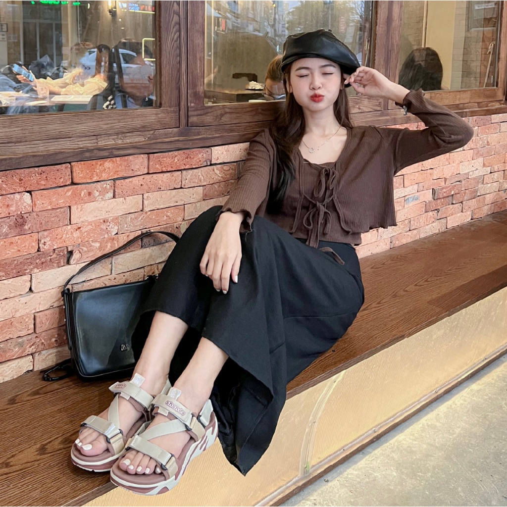 Giày Sandals F8 Shondo Be Nâu F8M2925