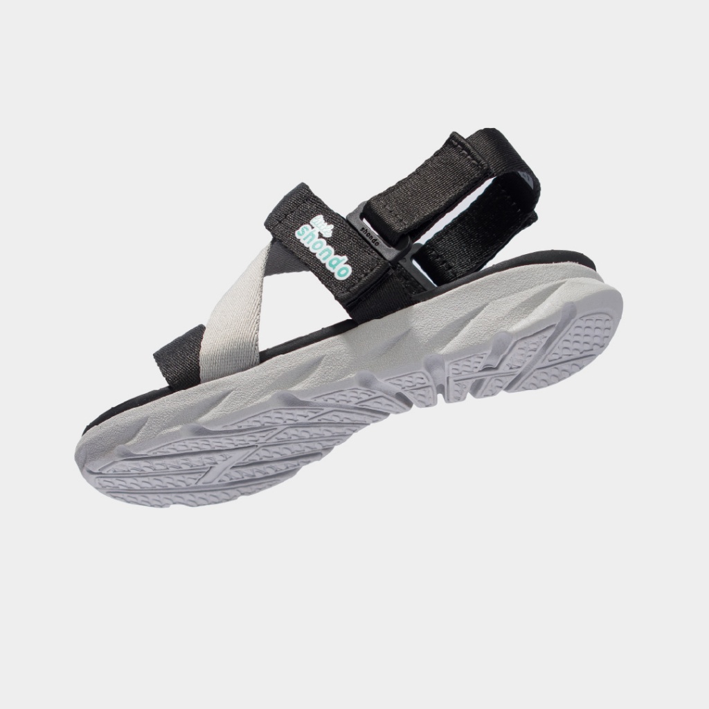 Giày Sandal Quai Dán Bé Trai Bé Gái LITTLE SHONDO F6 Sport Thời Trang Siêu Nhẹ Đế Mềm, Êm Đi Học Đi Chơi Đen Xám LIT2112