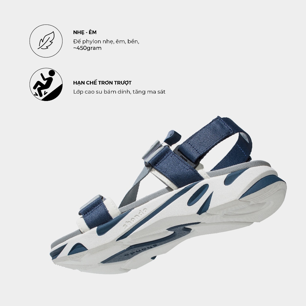 Giày Sandals F8 Shondo Xám Xanh Navy F8M0320