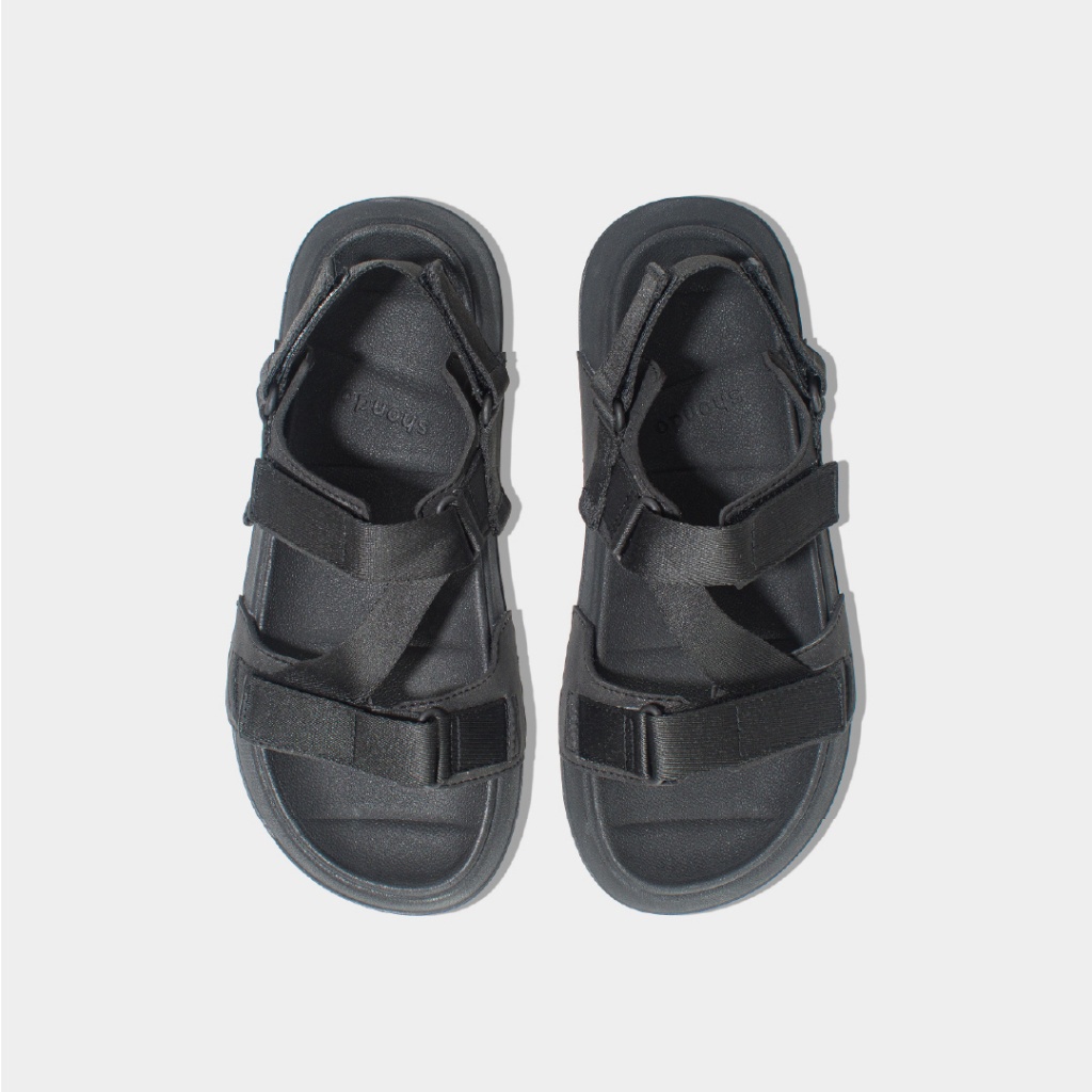 Giày Sandals Nam Nữ Shondo Platy 1 Full Đen PLA1010