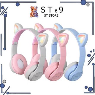 Tai nghe mèo kết nối bluetooth p47 st69