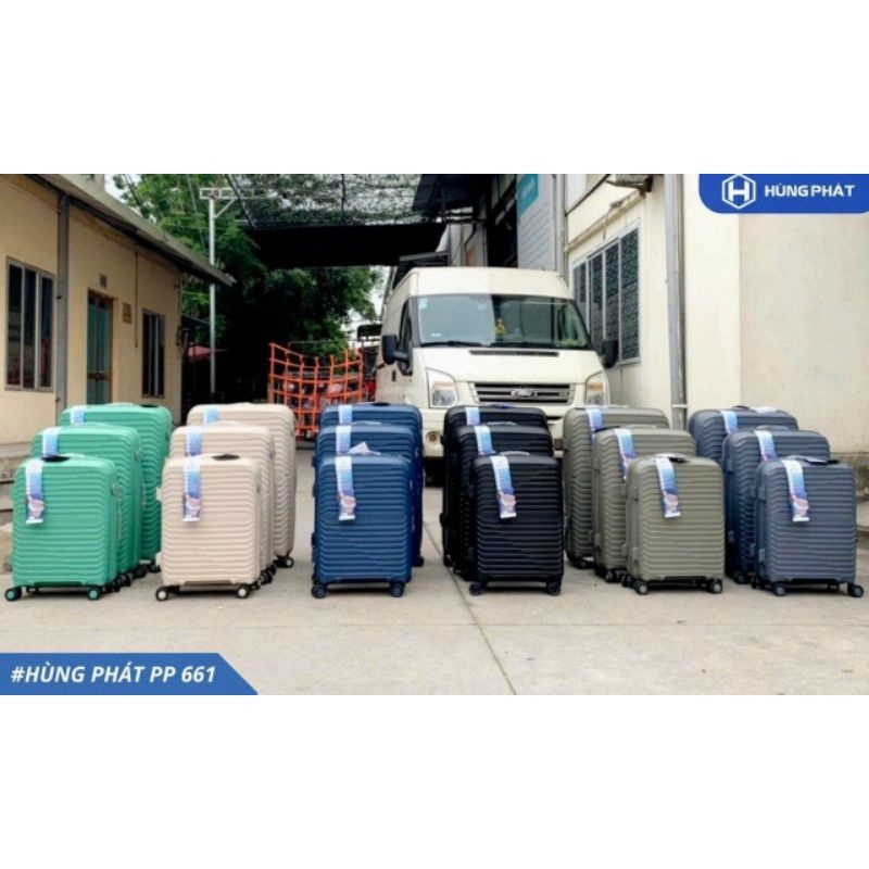VALI chính hãng Hùng Phát, vali nhựa pp chống vỡ hoàn toàn. có khoá TSA, cần bánh khoá được bảo hành 5 năm.