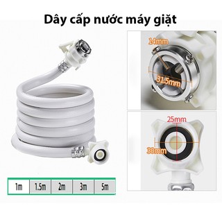 Dây cấp nước máy giặt 1.5m 2m 3m cao cấp đa năng 2 đầu ren lắp đặt dễ dàng tiện lợi cho máy giặt cửa đứng cửa ngang