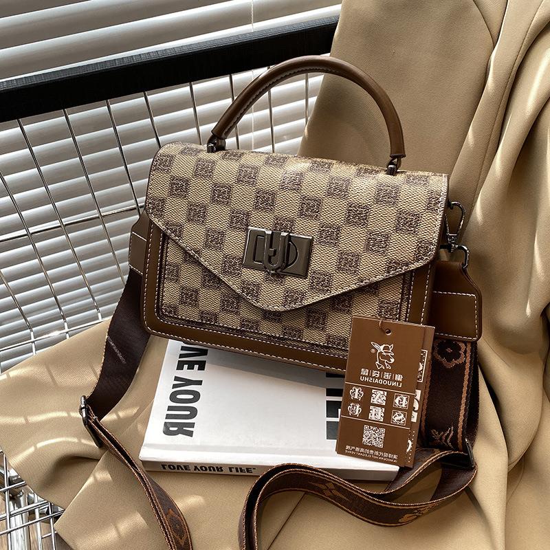 Túi Đeo Chéo Da Thật Hình Vuông Nhỏ Gọn Phong Cách retro Thời Trang Mới 2023