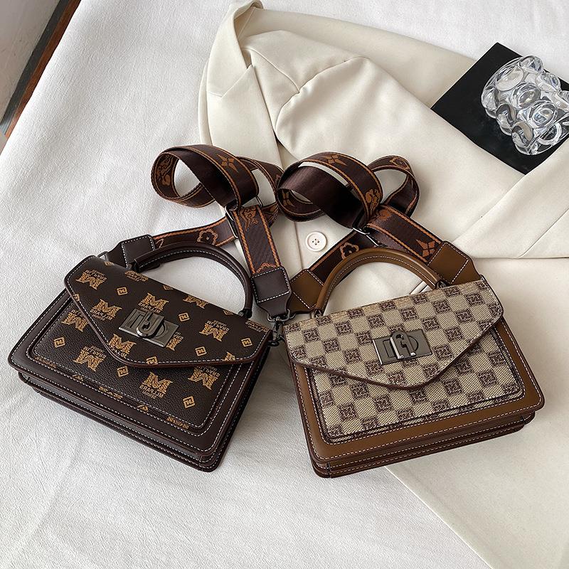 Túi Đeo Chéo Da Thật Hình Vuông Nhỏ Gọn Phong Cách retro Thời Trang Mới 2023