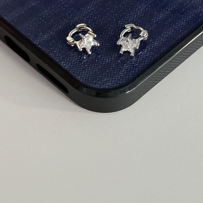 𝐯𝐞𝐥𝐯𝐞𝐭𝐩𝐢𝐧𝐤.𝐚𝐜𝐜🇰🇷 | Bông tai tròn ngôi sao mini