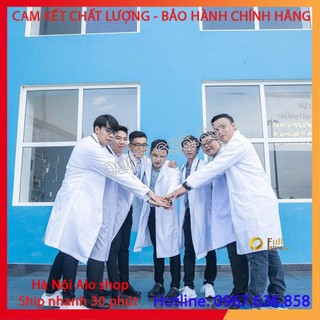 Áo blu - áo bác sĩ dáng dài cộc tay nam/nữ, vải loại đẹp -