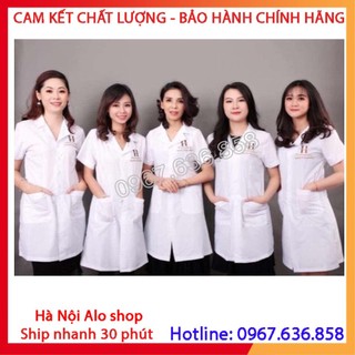 Áo blu - áo bác sĩ ngắn tay nam/nữ loại đẹp -