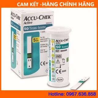 Que thử đường huyết accu check active hộp 50 que - hàng chính hãng - tbyt gia đình