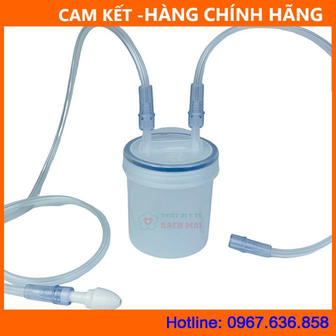 Bình Đựng Dịch, Cốc Nhựa Đựng Dịch Oromi Kèm Bộ Dây Và Đầu Hút - Phụ Kiện Máy Hút Mũi
