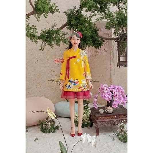 thanh lý áo dài tết cách tân Hà Cúc, mua 2tr250 pass 670 ..