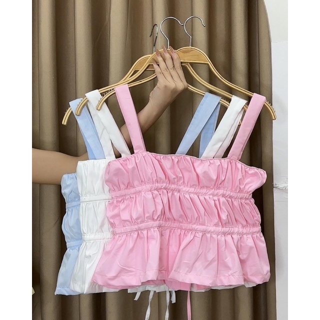 MILA TOP -ÁO CROP NHÚN NƠ